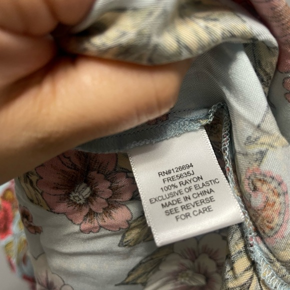 Floral Spaghetti Strap Mini Dress in Light Blue - Picture 5 of 5